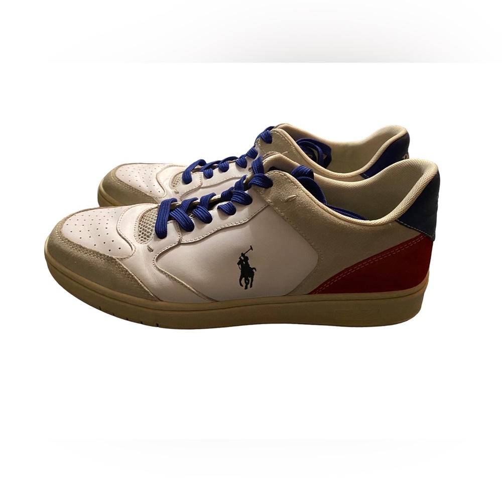 Polo Ralph Lauren Men's Court Lux Low Sneaker Leather & Suede Size‎ 10